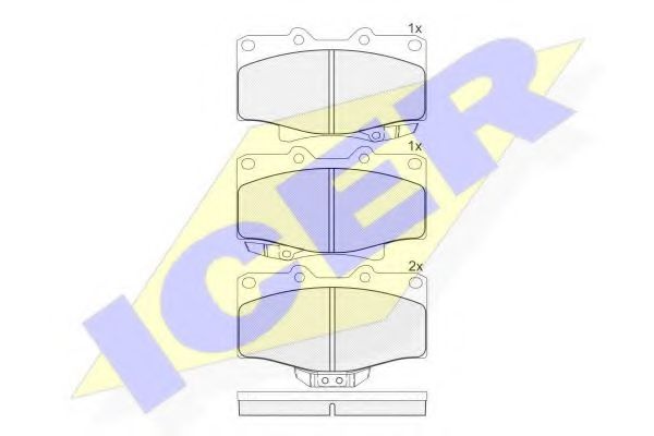 комплект спирачно феродо, дискови спирачки 141025