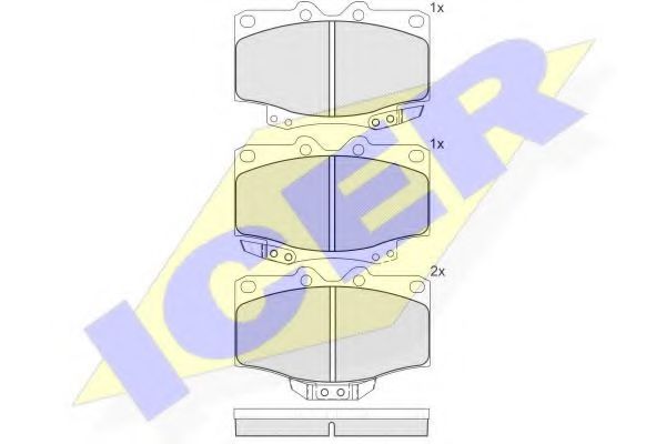 комплект спирачно феродо, дискови спирачки 141034