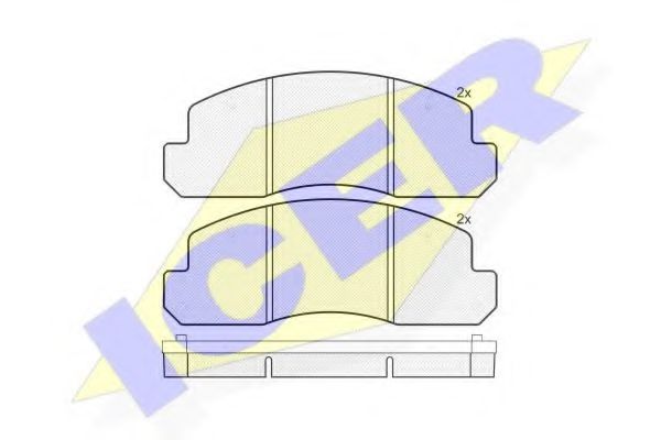 комплект спирачно феродо, дискови спирачки 141044