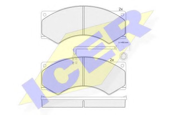 комплект спирачно феродо, дискови спирачки 150759