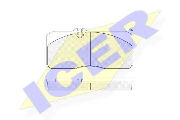 комплект спирачно феродо, дискови спирачки 151088