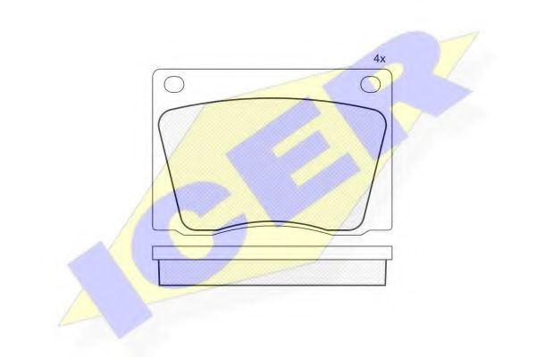 комплект спирачно феродо, дискови спирачки 180009