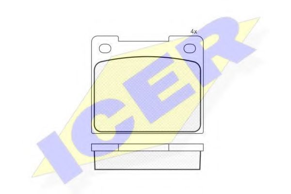 комплект спирачно феродо, дискови спирачки 180033