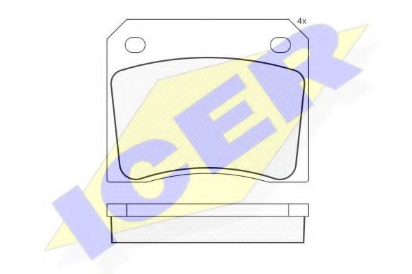 комплект спирачно феродо, дискови спирачки 180036