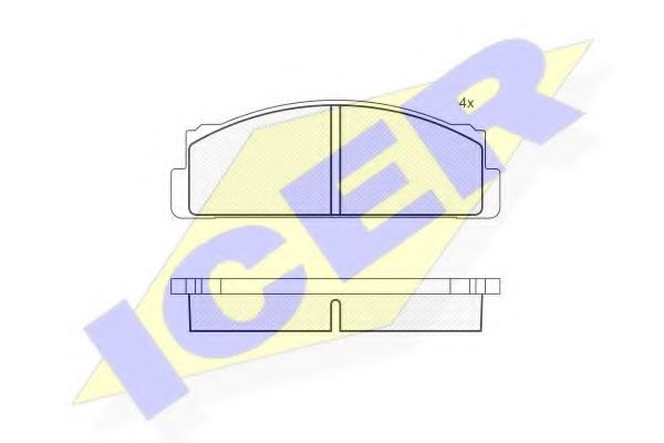 комплект спирачно феродо, дискови спирачки 180068
