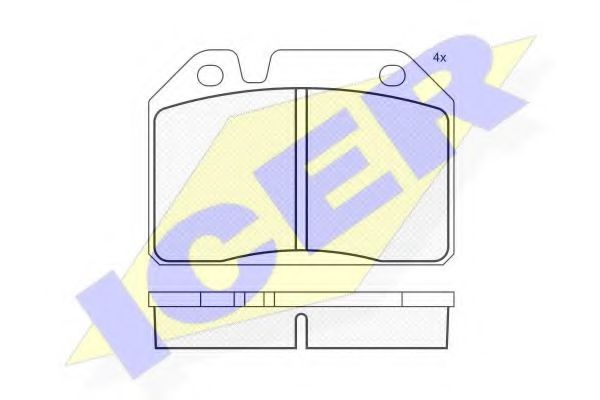 комплект спирачно феродо, дискови спирачки 180091