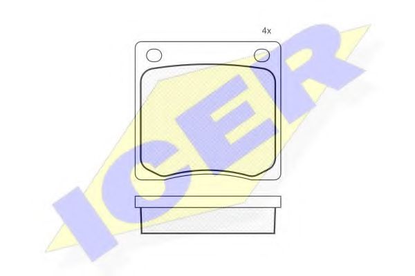 комплект спирачно феродо, дискови спирачки 180113