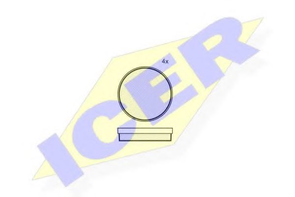 комплект феродо за накладки, дискова ръчна спирачка 180125