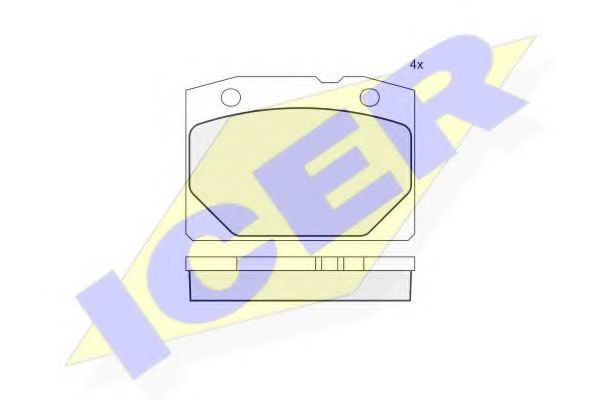 комплект спирачно феродо, дискови спирачки 180155