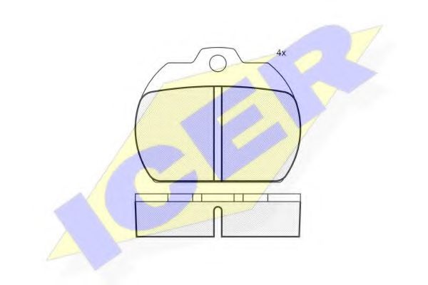 комплект спирачно феродо, дискови спирачки 180161