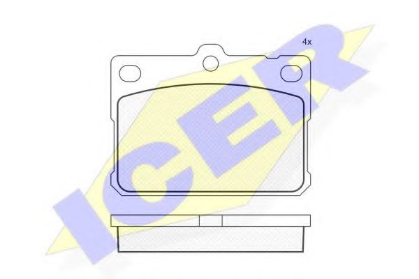 комплект спирачно феродо, дискови спирачки 180164