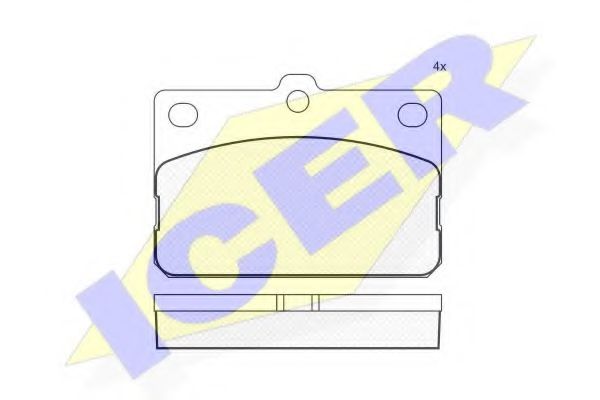 комплект спирачно феродо, дискови спирачки 180185