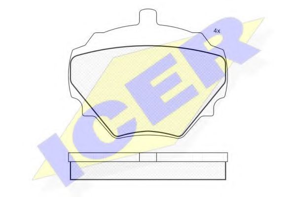 комплект спирачно феродо, дискови спирачки 180231