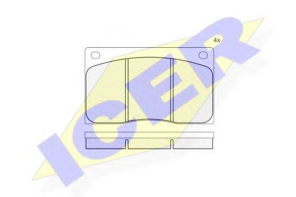 комплект спирачно феродо, дискови спирачки 180234