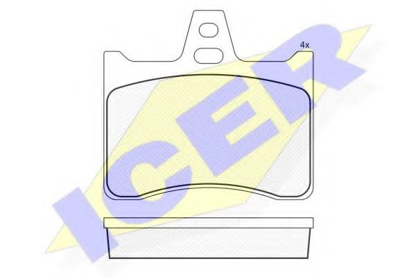 комплект спирачно феродо, дискови спирачки 180256