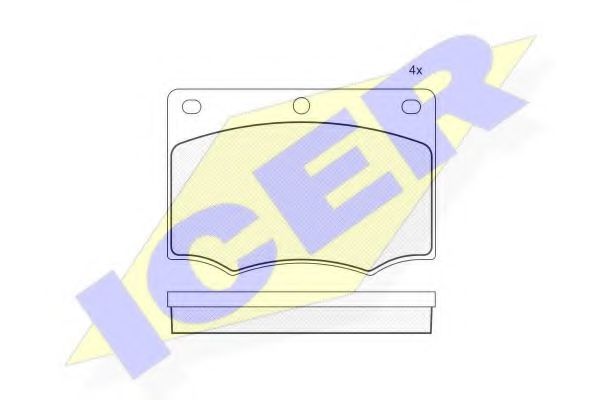 комплект спирачно феродо, дискови спирачки 180259