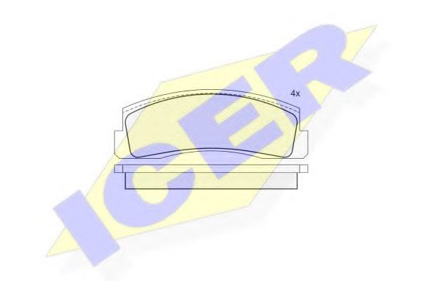 комплект спирачно феродо, дискови спирачки 180269