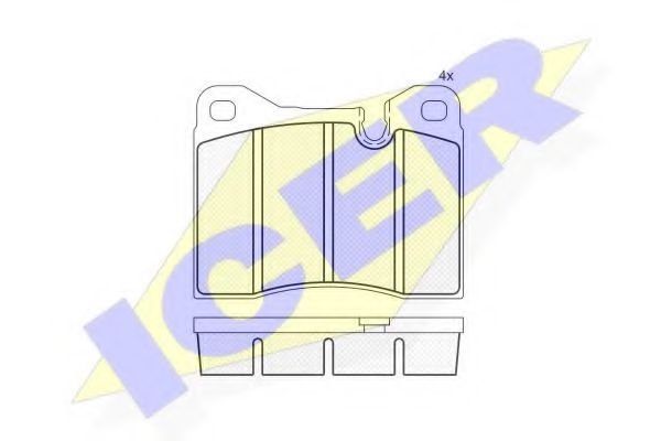 комплект спирачно феродо, дискови спирачки 180305