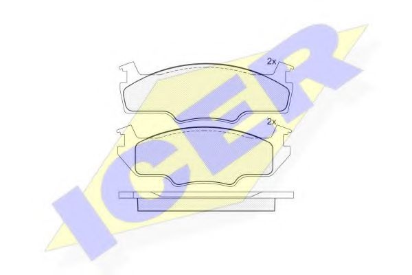 комплект спирачно феродо, дискови спирачки 180333