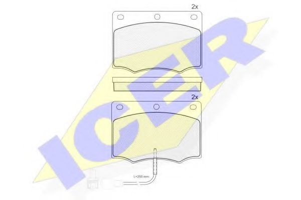 комплект спирачно феродо, дискови спирачки 180335