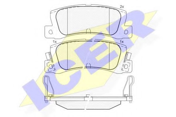 комплект спирачно феродо, дискови спирачки 180612-071