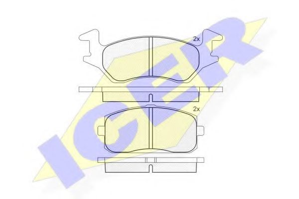 комплект спирачно феродо, дискови спирачки 180629