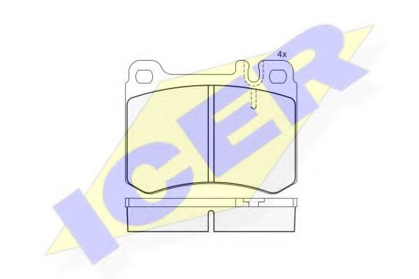 комплект спирачно феродо, дискови спирачки 180685