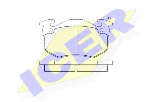 комплект спирачно феродо, дискови спирачки 180723-204