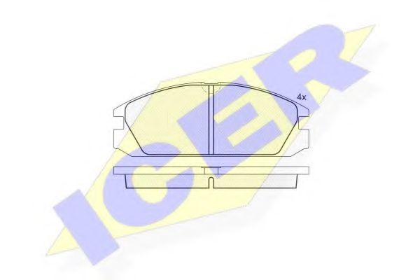 комплект спирачно феродо, дискови спирачки 180749