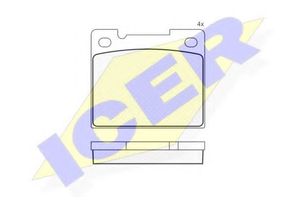 комплект спирачно феродо, дискови спирачки 180770