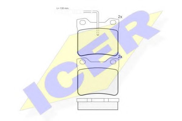 комплект спирачно феродо, дискови спирачки 180787