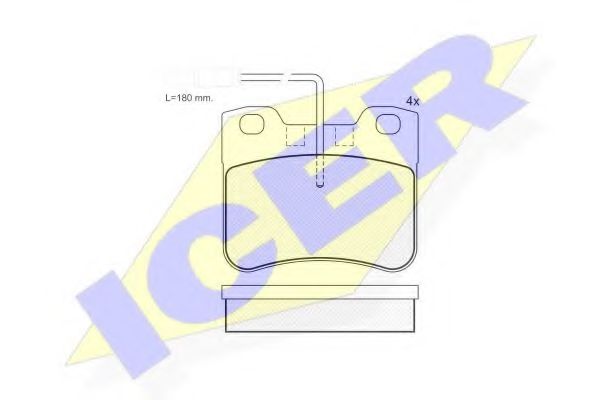 комплект спирачно феродо, дискови спирачки 180788-202