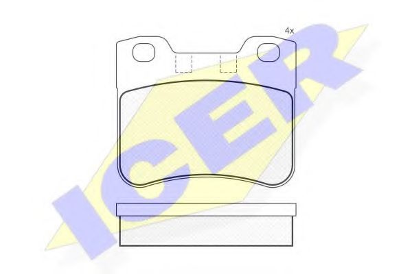 комплект спирачно феродо, дискови спирачки 180788-204