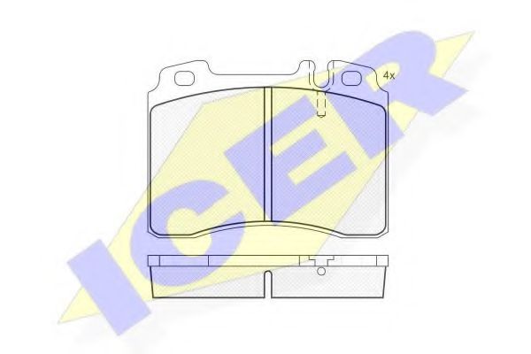 комплект спирачно феродо, дискови спирачки 180861