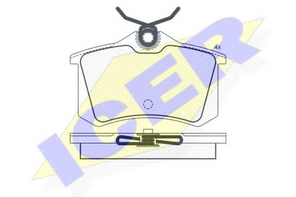 комплект спирачно феродо, дискови спирачки 180967