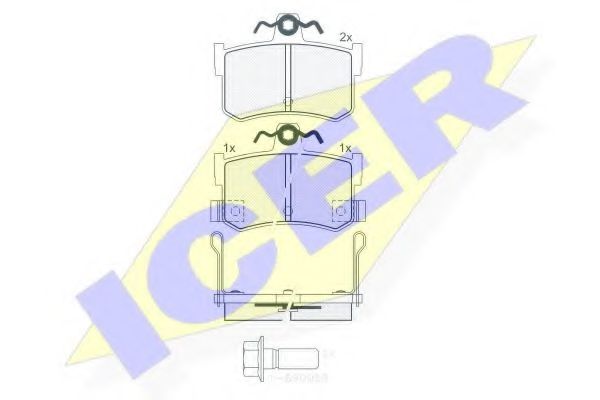 комплект спирачно феродо, дискови спирачки 180995-701