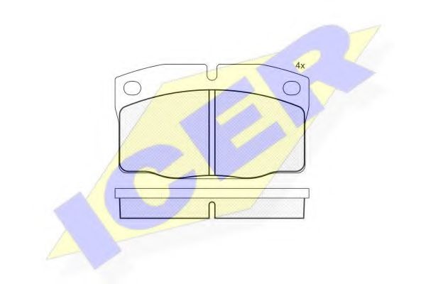 комплект спирачно феродо, дискови спирачки 181092