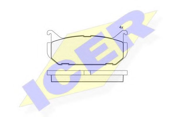 комплект спирачно феродо, дискови спирачки 181110