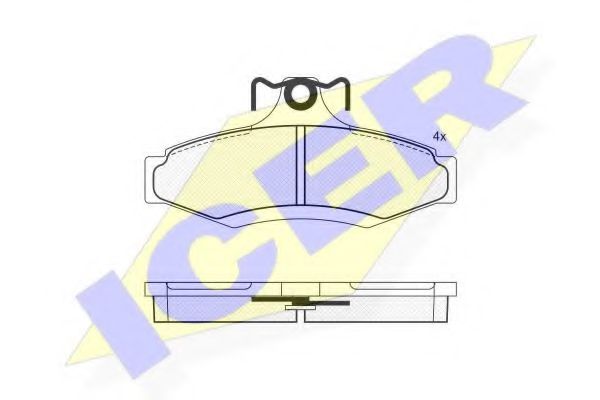комплект спирачно феродо, дискови спирачки 181261