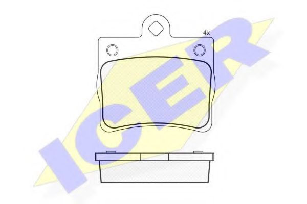 комплект спирачно феродо, дискови спирачки 181310