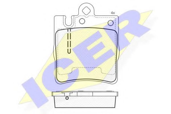 комплект спирачно феродо, дискови спирачки 181312-202