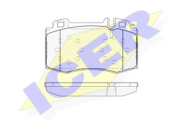 комплект спирачно феродо, дискови спирачки 181389