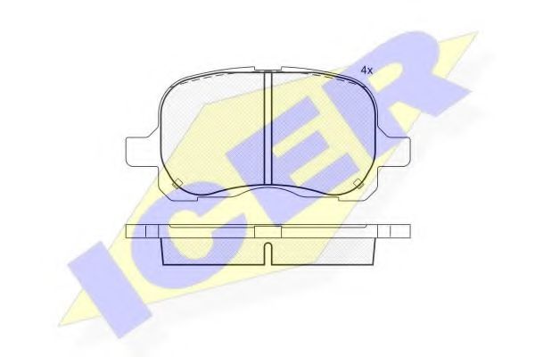 комплект спирачно феродо, дискови спирачки 181408