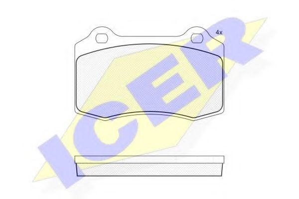 комплект спирачно феродо, дискови спирачки 181447