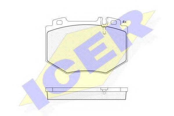 комплект спирачно феродо, дискови спирачки 181538