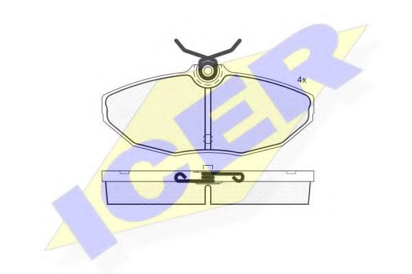 комплект спирачно феродо, дискови спирачки 181546