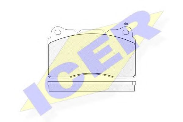 комплект спирачно феродо, дискови спирачки 181582