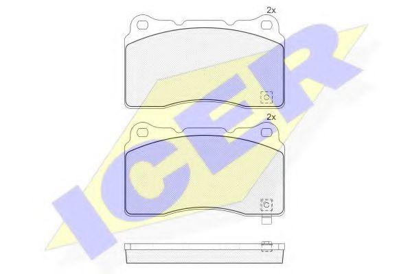 комплект спирачно феродо, дискови спирачки 181585