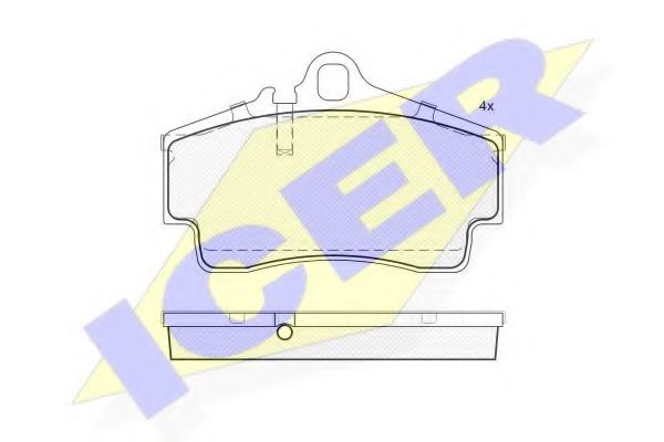 комплект спирачно феродо, дискови спирачки 181619