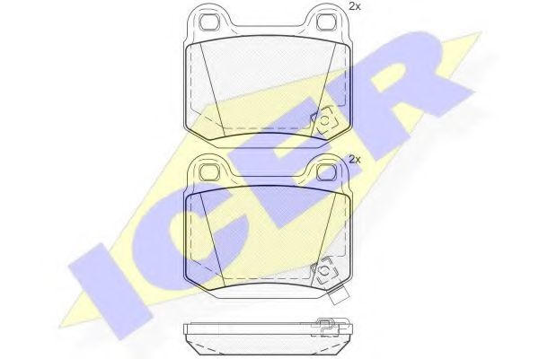 комплект спирачно феродо, дискови спирачки 181634